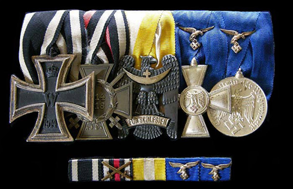 18 and 4 year service awards on parade bar